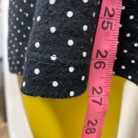 Rebecca Malone 2X woman’s 3/4 length sleeve top. Black with white polka dots. - Picture 4 of 6